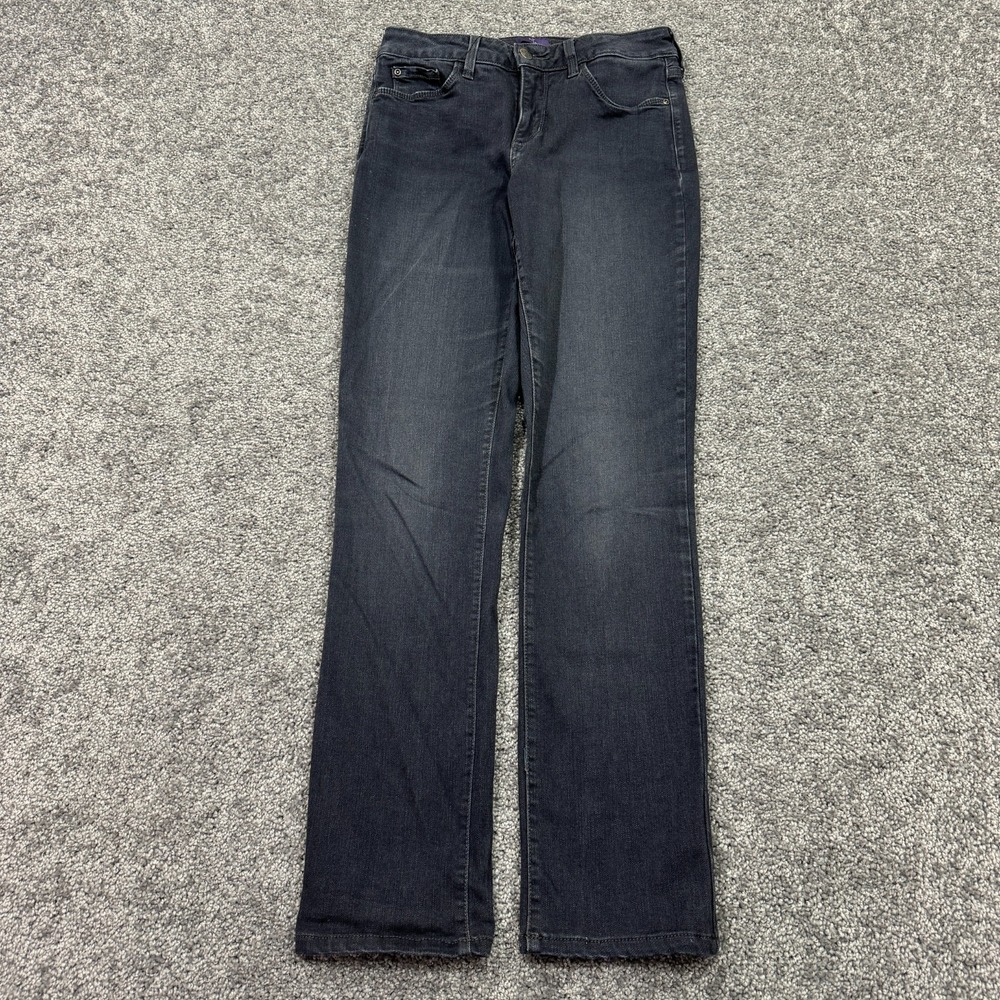 NYDJ Jeans Womens 2 Gray Samantha Slim Stretch LiftxTuck Medium Wash Denim City